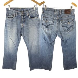 Y2K Lucky Brand Denim Jeans Dungarees Solstice Slim Bootleg Mens 32